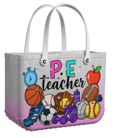 Stylish P.E. Teacher Tote Bag – Durable & Fun Sports Design, Perfect Gift!