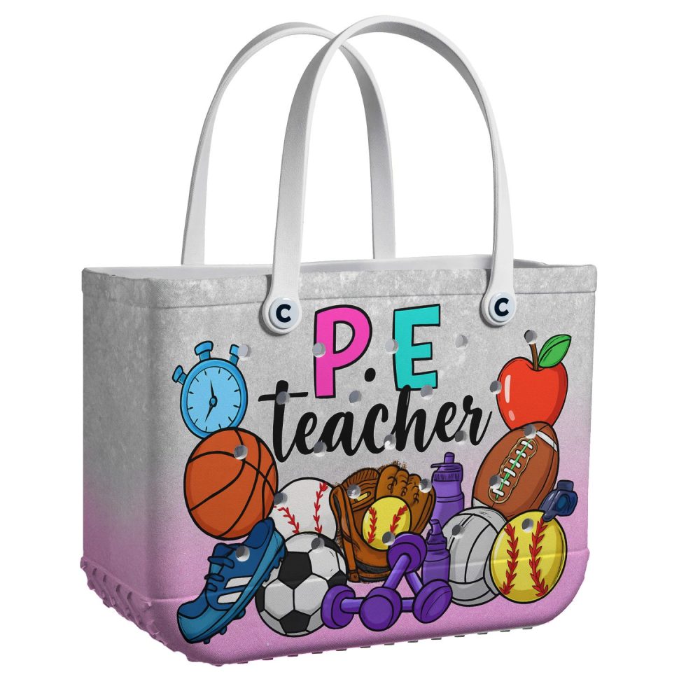 Stylish P.E. Teacher Tote Bag – Durable & Fun Sports Design, Perfect Gift!