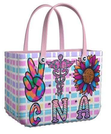 Colorful Cna Tote Bag - Vibrant Medical-Themed Design For Nurses & Healthcare Workers