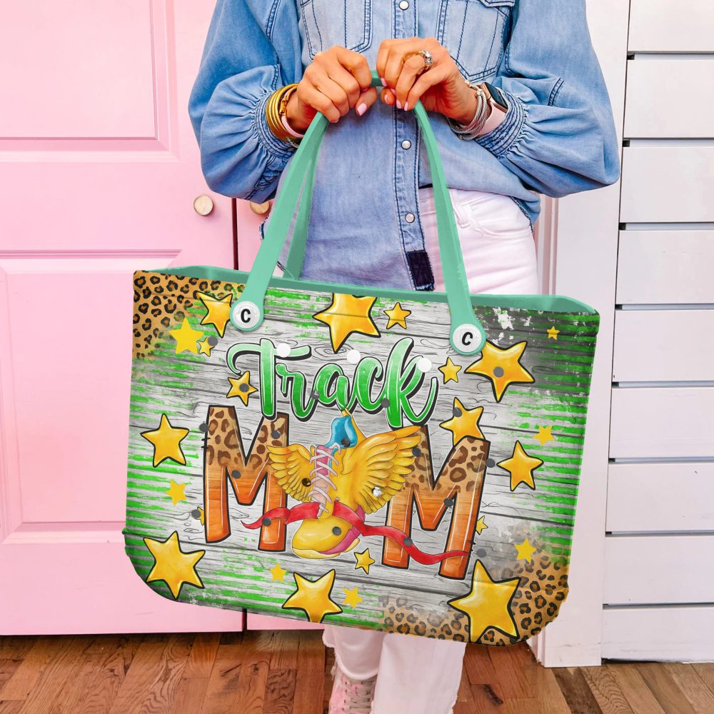 Stylish Track Mom Tote Bag – Perfect Gift For Proud Sports Moms, Durable & Chic Design! - Image 3