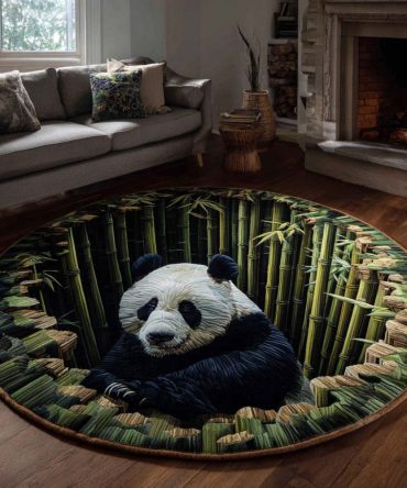 Bamboo Panda Quilted Round Mat