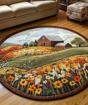 Barnyard Elegance Quilted Round Mat