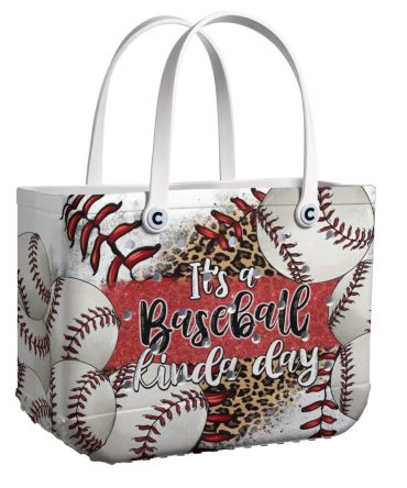 Bucket Tote Bag, Limited Edition Bogg Bag, Beach Bag Baseball Day