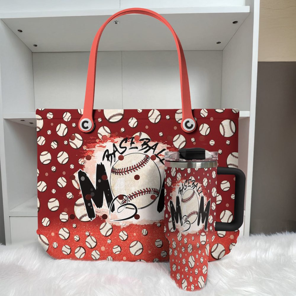 Stylish Baseball Mom Tote Bag - Perfect Gift For Sports Lovers - Durable & Trendy Design - Image 2