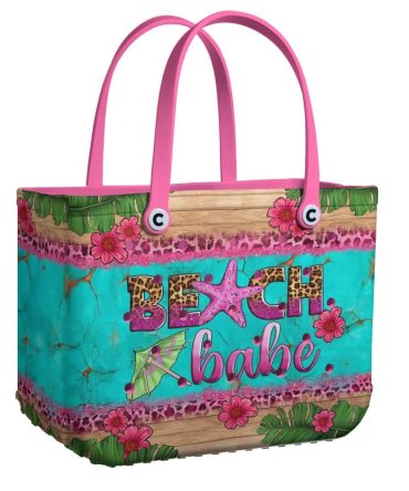 Vibrant 'Beach Babe' Tote Bag - Perfect For Summer Getaways & Beach Days!