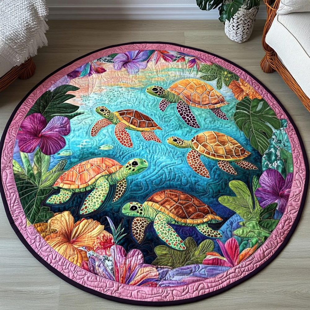 Beach Bliss Quilted Round Mat