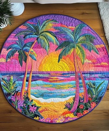 Beach Bliss Quilted Round Mat