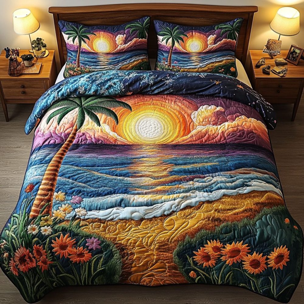 Beach Escape 3-Piece Quilted Bedding Set