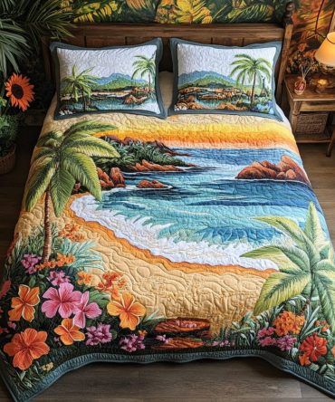 Beach Haven 3-Piece Quilted Bedding Set