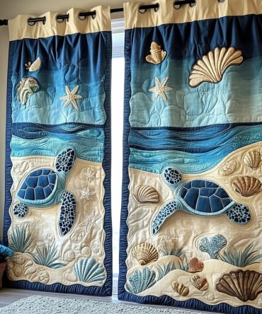 Beach Walker Quilted Curtains