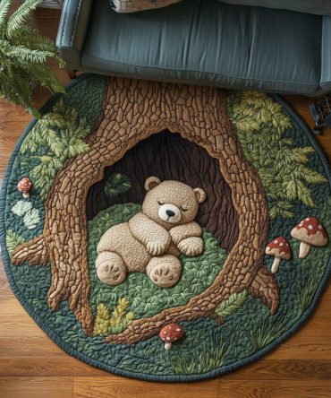Bear Creek Quilted Round Mat