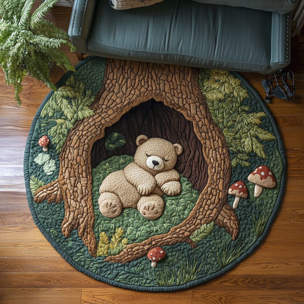 Bear Creek Quilted Round Mat