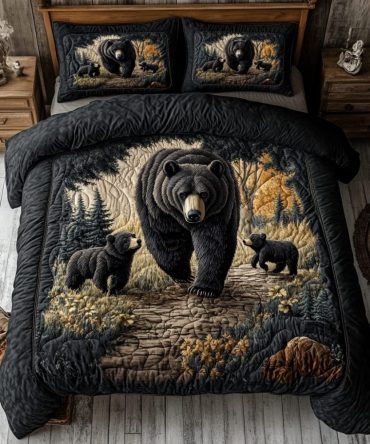 Bear Spirit 3-Piece Quilted Bedding Set