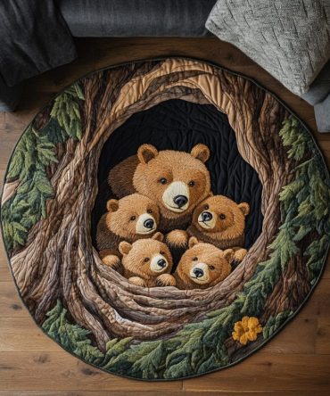 Bear Valley Quilted Round Mat