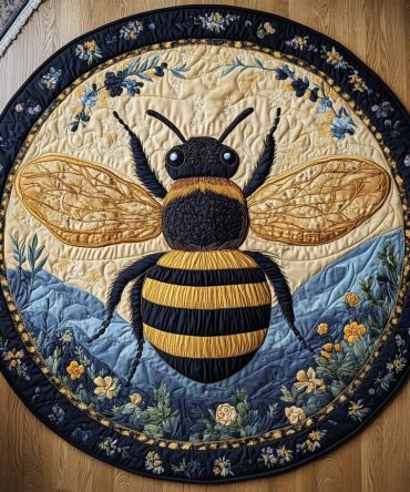 Bee Blossom Bliss Quilted Round Mat