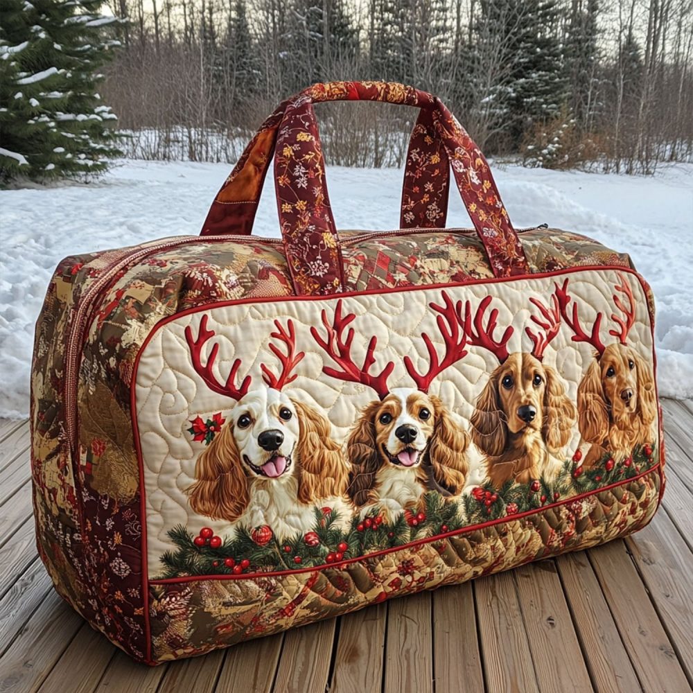 Beloved Spaniel Quilted Duffle Bag