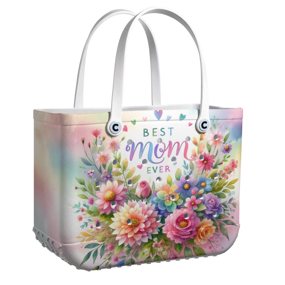 Bucket Tote Bag, Limited Edition Bogg Bag, Beach Bag Best Mom Ever