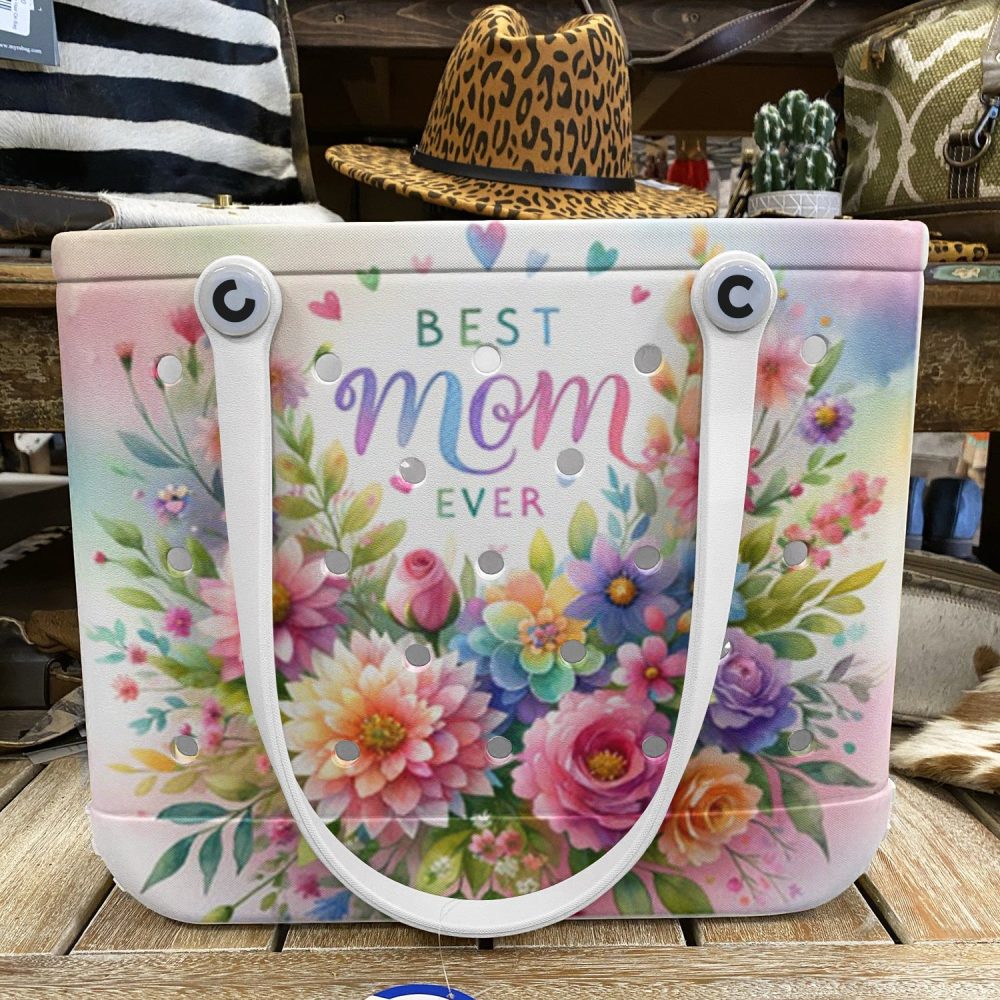 Bucket Tote Bag, Limited Edition Bogg Bag, Beach Bag Best Mom Ever - Image 6