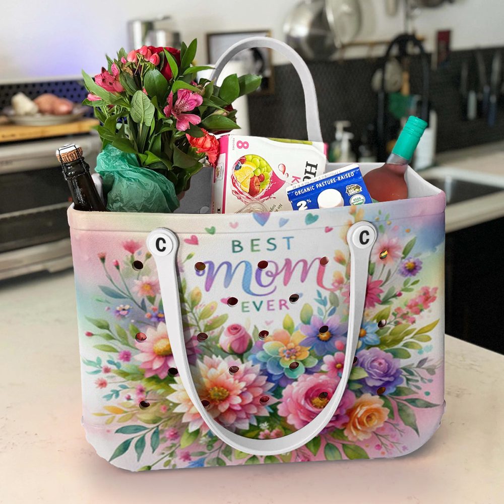 Bucket Tote Bag, Limited Edition Bogg Bag, Beach Bag Best Mom Ever - Image 4