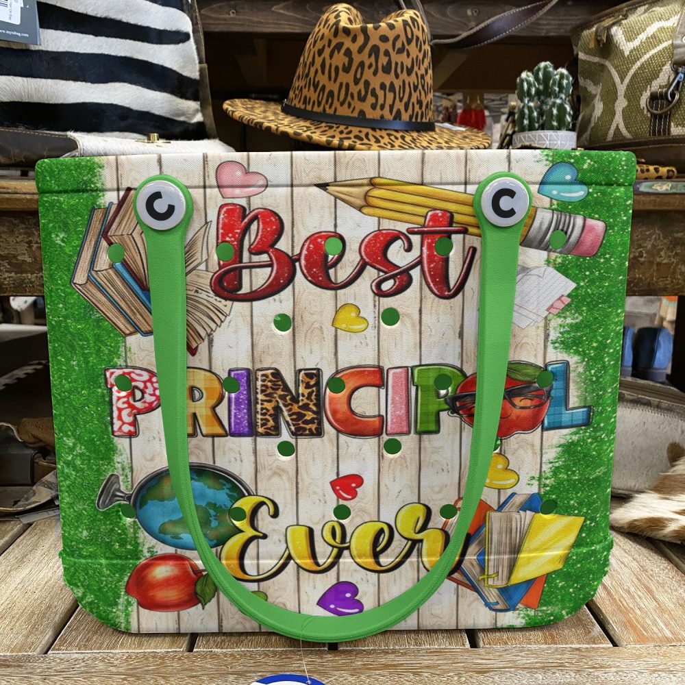 Bucket Tote Bag, Limited Edition Bogg Bag, Beach Bag Best Principal Ever - Image 6