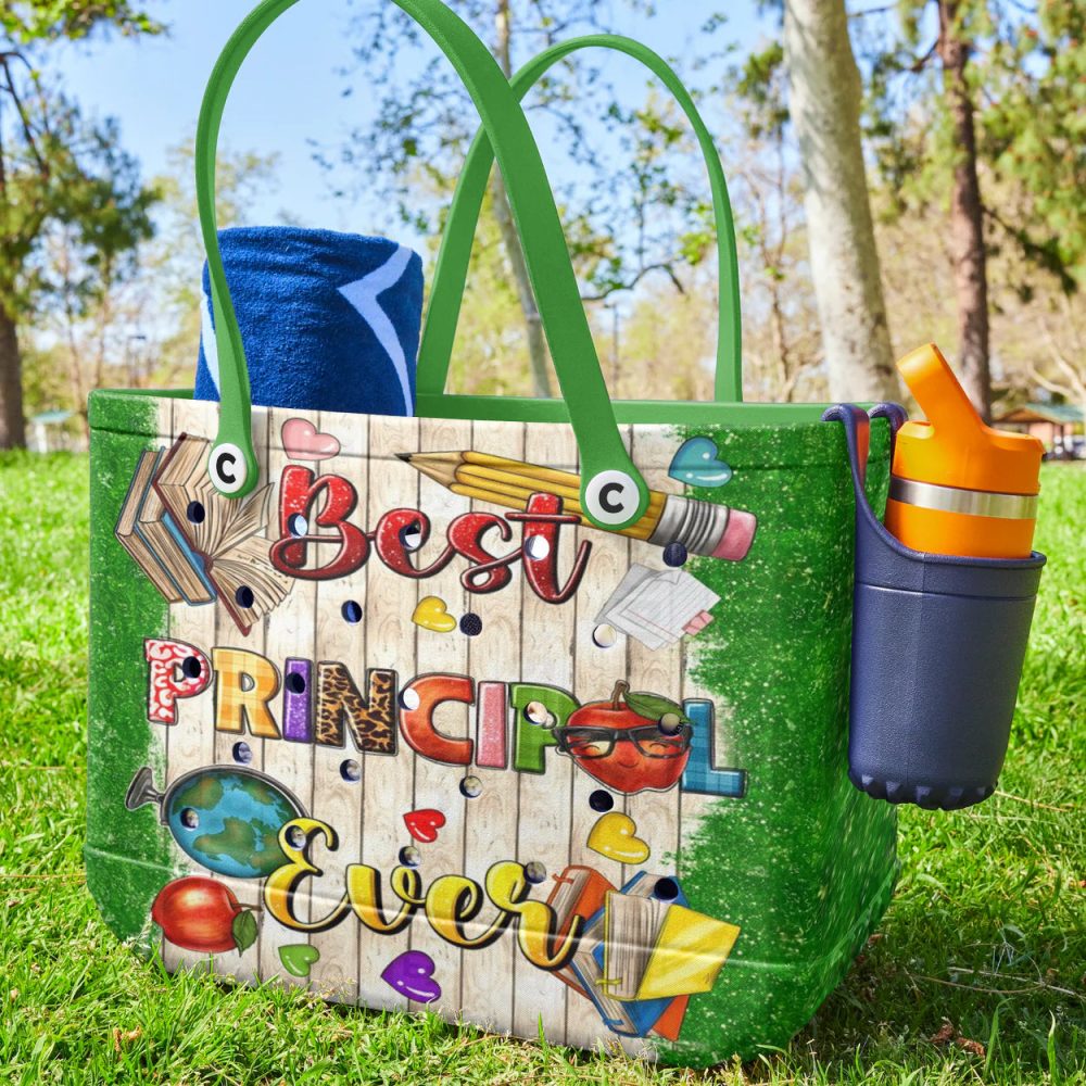 Bucket Tote Bag, Limited Edition Bogg Bag, Beach Bag Best Principal Ever - Image 3