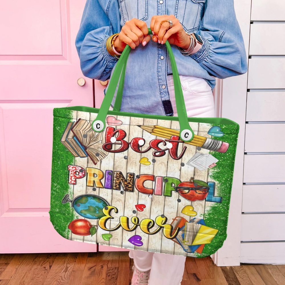 Bucket Tote Bag, Limited Edition Bogg Bag, Beach Bag Best Principal Ever - Image 5