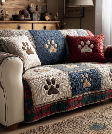 Best Friend Paws Quilted Sofa Cover