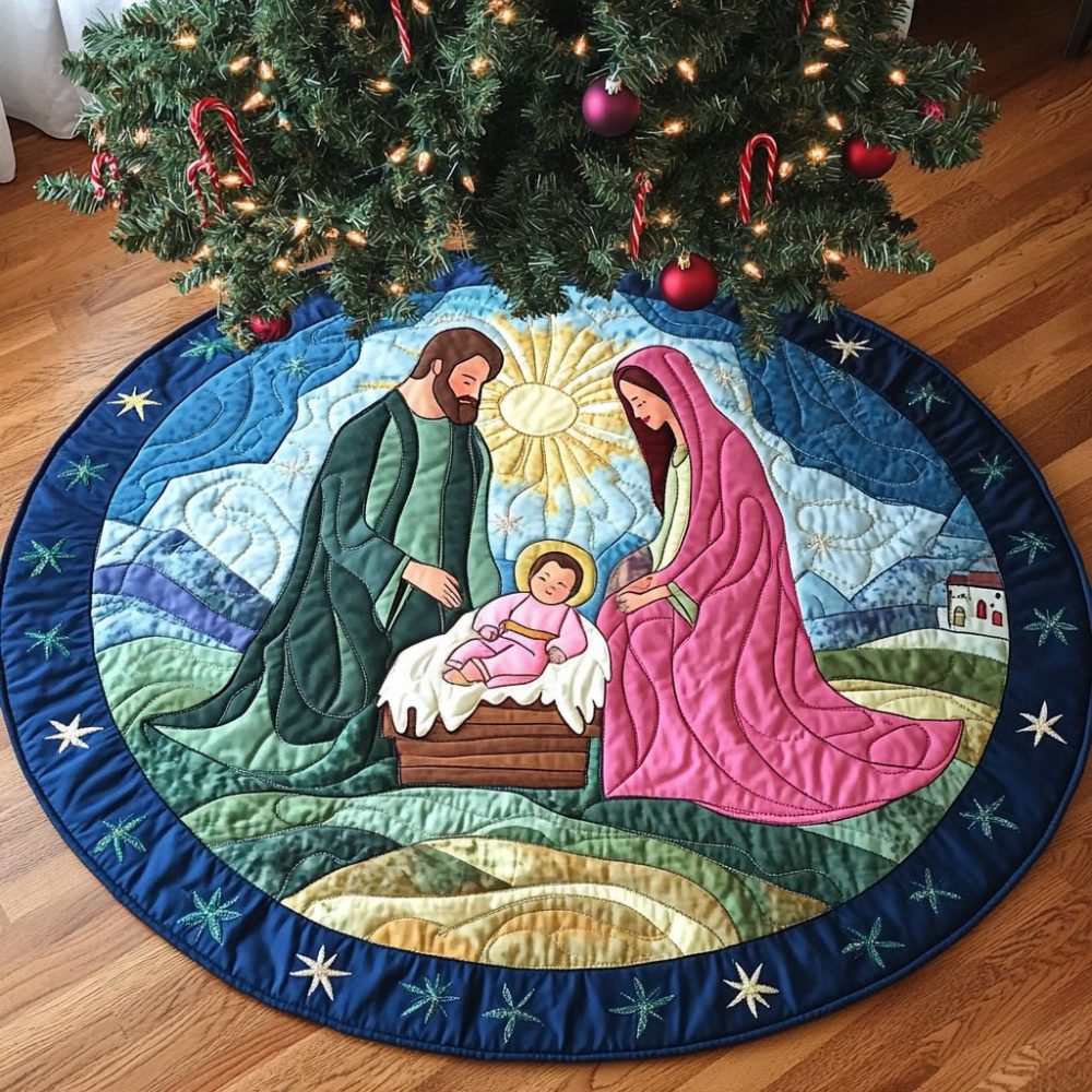 Bethlehem Peace Quilted Round Mat