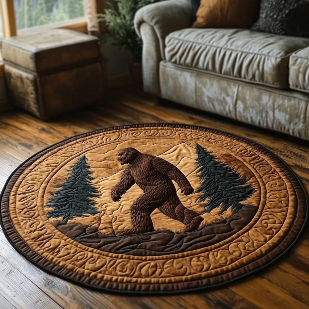 Bigfoot Chronicles Quilted Round Mat