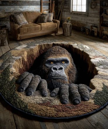 Bigfoot Timber Trap Quilted Round Mat