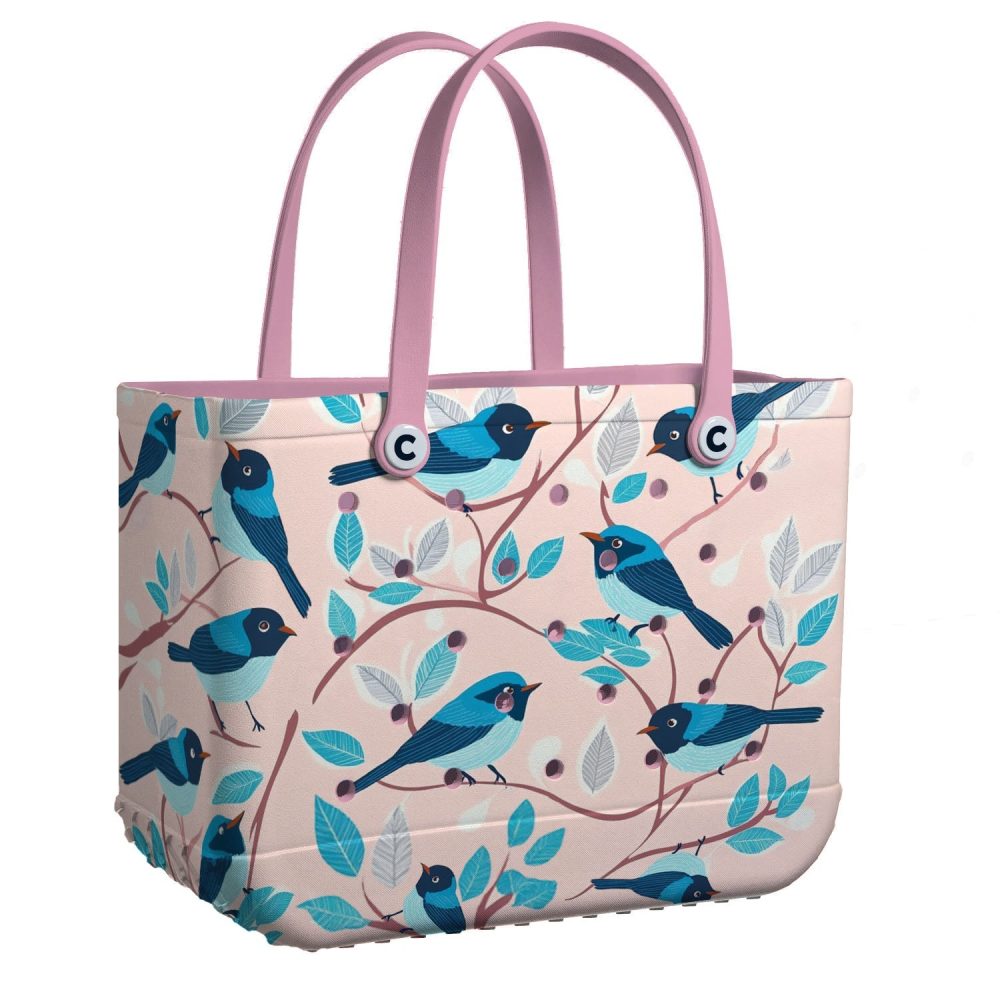 Bucket Tote Bag, Limited Edition Bogg Bag, Beach Bag Chirpy Charm