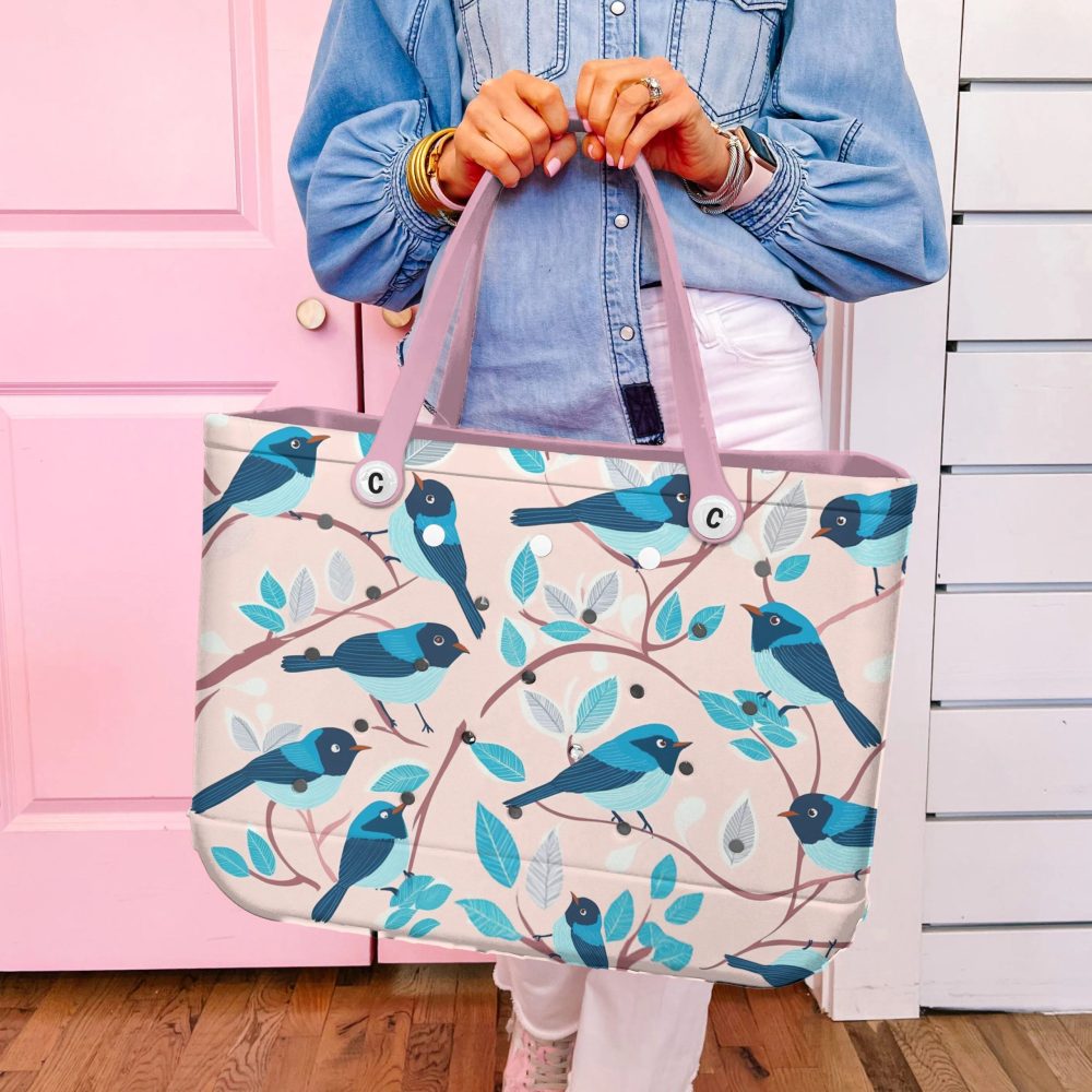 Bucket Tote Bag, Limited Edition Bogg Bag, Beach Bag Chirpy Charm - Image 2