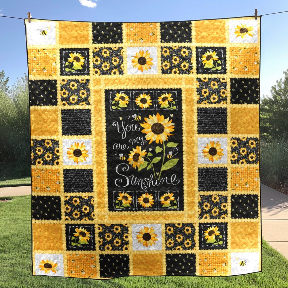 You Are My Sunshine Quilted Blanket
