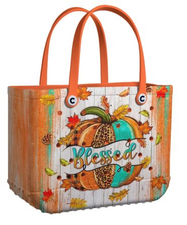 Fall-Themed 'Blessed' Tote Bag - Perfect For Autumn Outings & Shopping