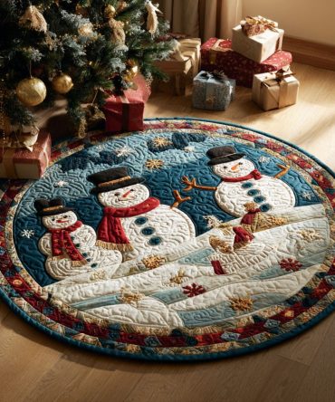Blizzard Joy Quilted Round Mat