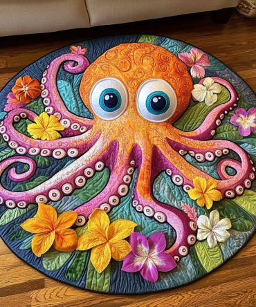 Bloom Tentacles Quilted Round Mat