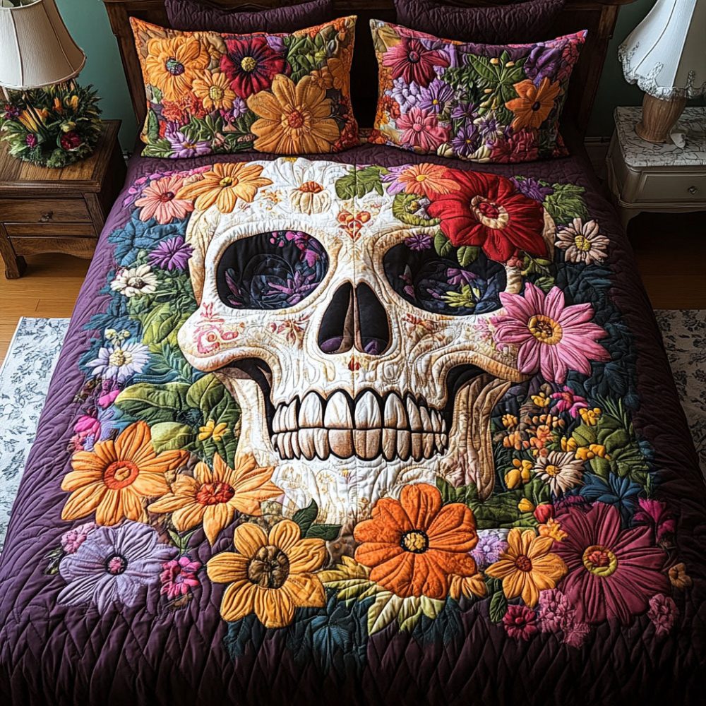 Bloomed Horizon 3-Piece Quilted Bedding Set