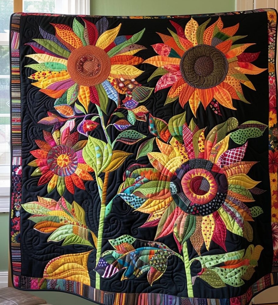 Blooming Bright Quilted Blanket