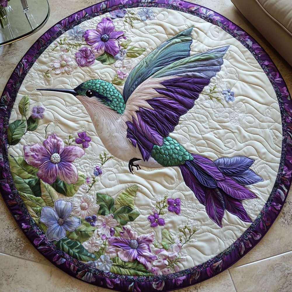 Blooming Air Quilted Round Mat
