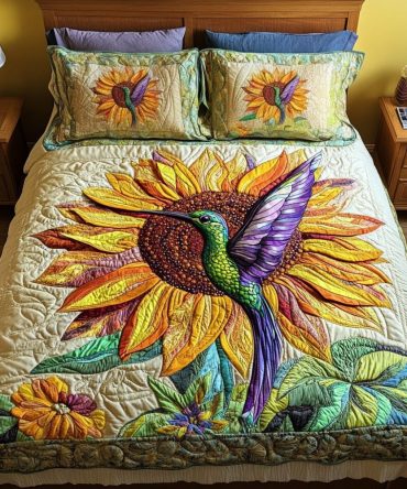 Blooming Breeze 3-Piece Quilted Bedding Set