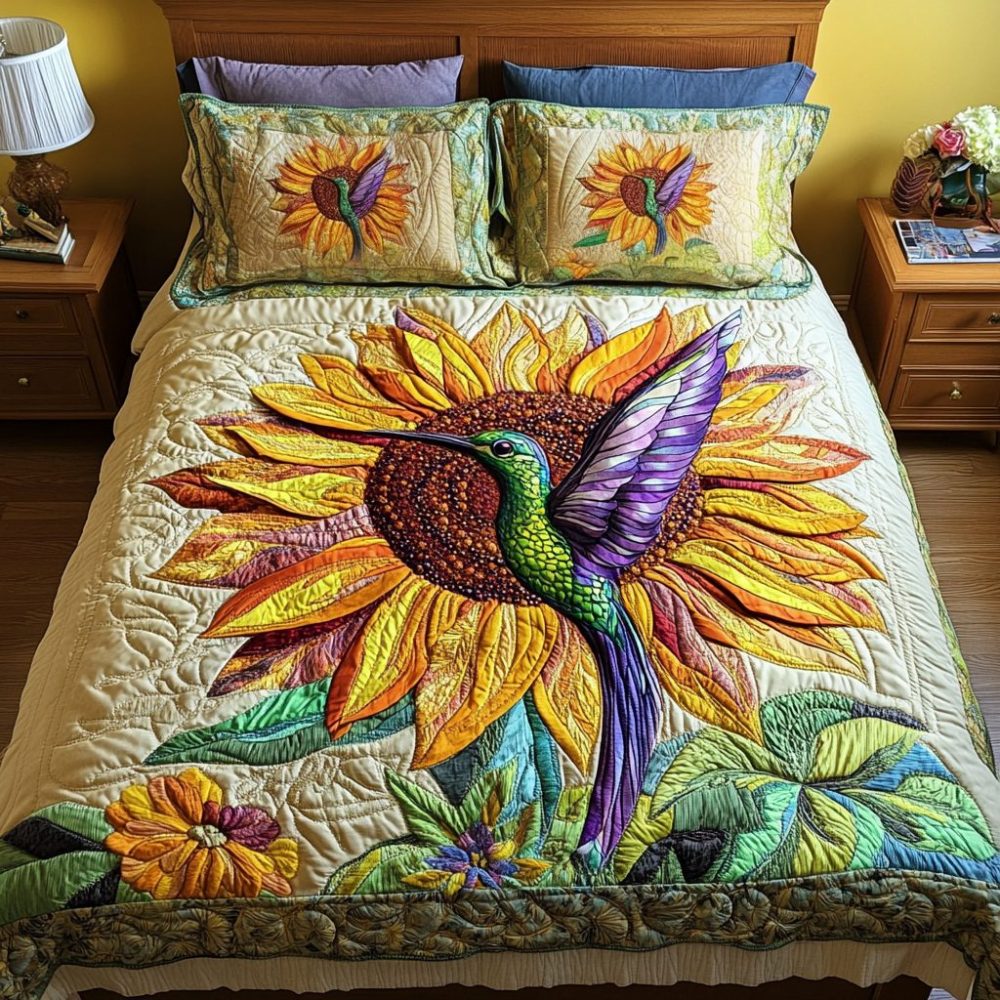 Blooming Breeze 3-Piece Quilted Bedding Set