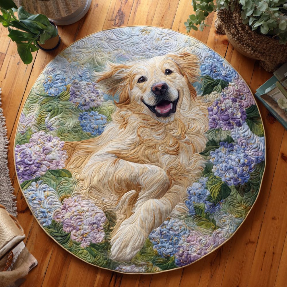 Blooming Charm Quilted Round Mat