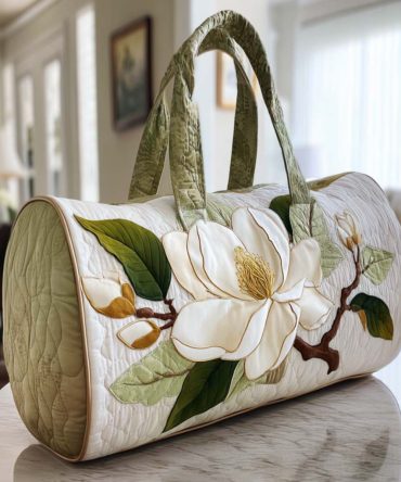 Blooming Grace Quilted Duffle Bag