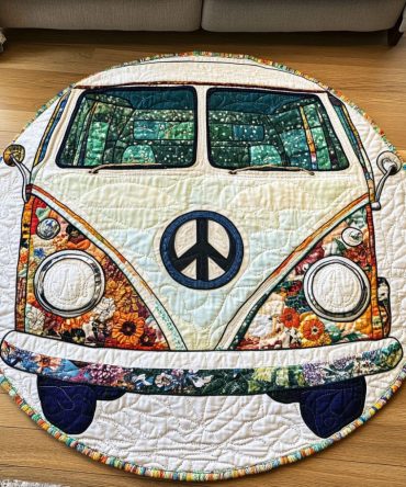 Blooming Roadtrip Quilted Round Mat