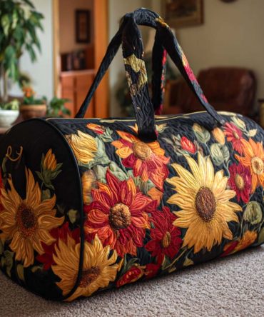 Blooming Sun Quilted Duffle Bag