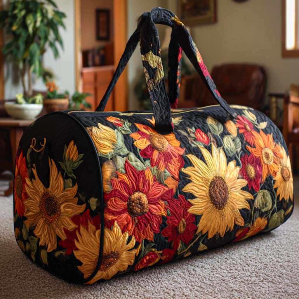 Blooming Sun Quilted Duffle Bag