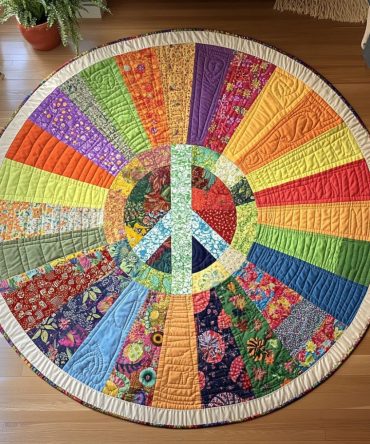 Blossom Blaze Quilted Round Mat