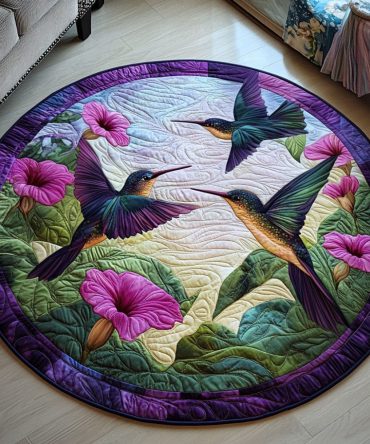 Blossom Breeze Quilted Round Mat