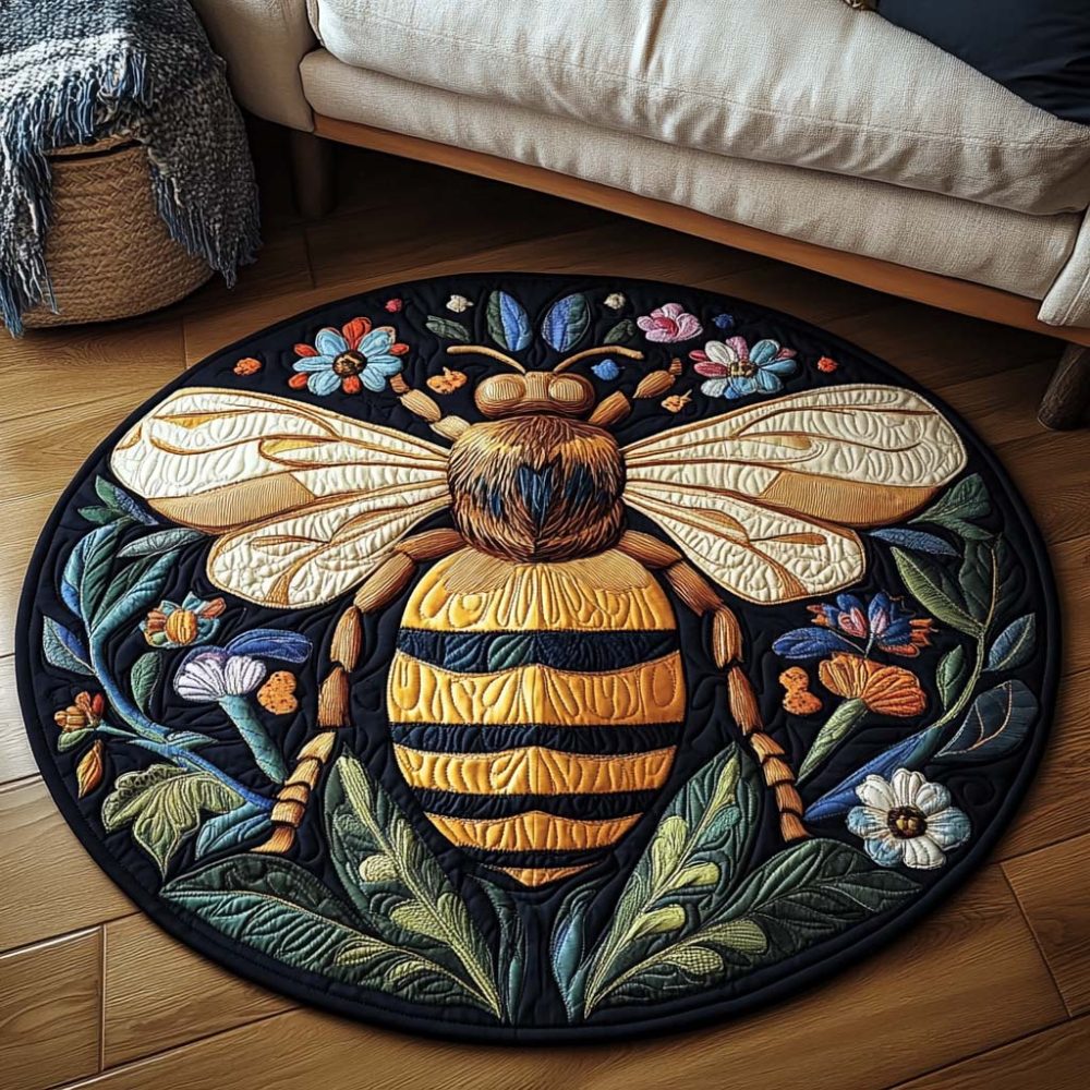 Blossom Keeper Quilted Round Mat