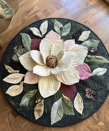 Blossom Of The South Quilted Round Mat